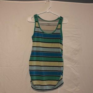 Multi-colored Striped Maternity tank top
